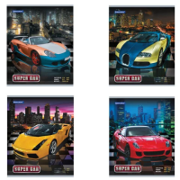 Тетрадь Brauberg Эко Авто, А5, 48 листов, в клетку, на скрепке, мелованный картон