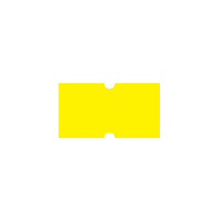 Этикет-лента с выемками 12х21.5мм, 1000шт/рул, 10рул, желтая