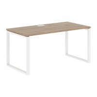 Стол прямой EQST 1580 Дуб Денвер светлый/Белый 1560х800х750 EDIS