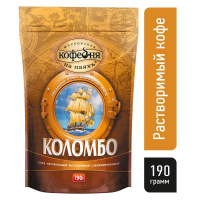 Кофе растворимый Московская Кофейня На Паяхъ Коломбо, 190г, пакет