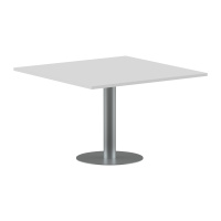 Конференц стол ПРГ-6 Белый/Алюминий 1200х1200х750