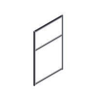 Секция комбинированной перегородки RP115SL70 Серый/Tempo 9 (графит) 700х22х1115