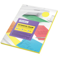 Бумага цветная OfficeSpace 'Intensive Color', A4, 80 г/м?, 100л., (желтый)
