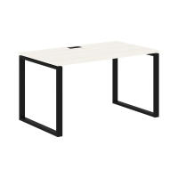 Стол прямой EQST 1380 Ясень Траун/Черный 1360х800х750 EDIS