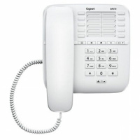 Телефон Gigaset DA510, память 20 номеров, спикерфон, тональный/импульсный режим, повтор, белый, S300