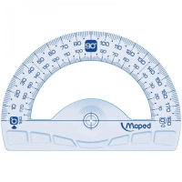 Транспортир Maped Geometric 180°, основание 12см, 242180