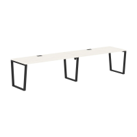 Стол 2-х местный EVWST 3580 Ясень Траун/Черный 3526х800х750 EDIS