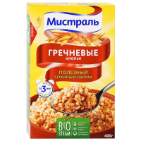 Хлопья Мистраль гречневые, 400г