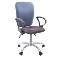 Кресло офисное Chairman Эрго-элегант ткань, серая, синяя, крестовина пластик