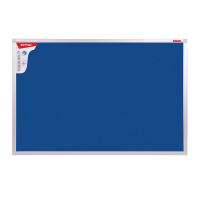 Доска текстильная Berlingo Premium 60х90см, синяя, алюминиевая рамка