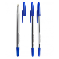 Ручка шариковая Стамм '511', синяя, 1,0мм, прозрачный корпус