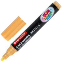 Маркер меловой Brauberg Pop-Art золотой, 5мм, круглый наконечник