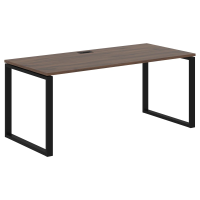 Стол прямой EQST 1780 Дуб Денвер тёмный/Черный 1760х800х750 EDIS