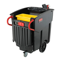 Мусорный бак на колесах Rubbermaid Mega Brute 450л, черный, FG9W7300BLA