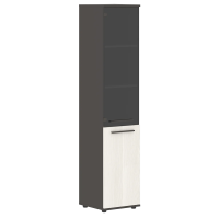 Шкаф высокий узкий EHCS 42.2 ЯсеньТраун/Мокко/Мокко 426х430х1967 EDIS