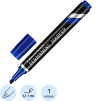 Маркер перманентный Deli Think 1,5-5 мм синий скош.нак.EU10130