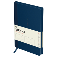 Ежедневник недатированный, А5, 136л., мягкий переплет, кожзам, BG 'Vienna. Dark blue', темно-синий,