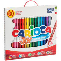 Фломастеры Carioca 'Joy', 60шт., 30цв., смываемые, картон, пластиковая ручка