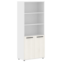 Шкаф высокий широкий EHCS 85.5 Ясень Траун/Черный/Белый 852х430х1967 EDIS