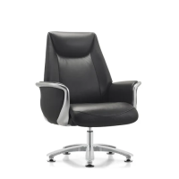Кресло HAWASAN (ХАВАСАН) PREMIUM EX-801, до 200 кг, алюминий, экокожа, черное, 533235