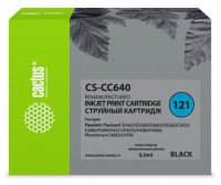 Картридж струйный Cactus CS-CC640 №121 черный (6мл) для HP DJ D1663/D2563/D2663/D5563/F2423/F2483/F2