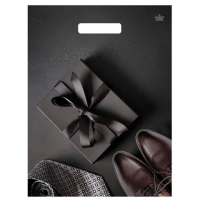 Пакет с вырубной ручкой ПВД ламинированный, 40х31 см, 'Мужской фасон', 60 мкм, н00255470