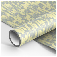 Упаковочная бумага глянц. 70*100см, MESHU 'Grey-yellow', 90г/м2