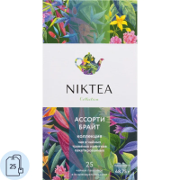 Чай Niktea Assorti Bright (Ассорти Брайт), ассорти, 25 пакетиков