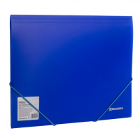 Пластиковая папка на резинке Brauberg Neon синяя, А4, до 300 листов