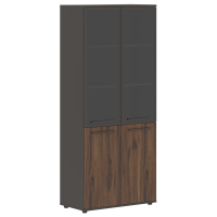Шкаф высокий широкий EHCS 85.7 Дуб Денвер тёмный/Мокко/Мокко 852х430х1967 EDIS
