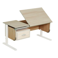 Столешница Дэми СУТ.29 ЛДСП, ясень, серый пластик, 700х500мм