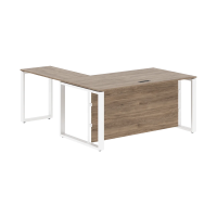 Стол руководителя ECT 1619H Кария Пальмира/Белый 1600х1900х750 ENIO