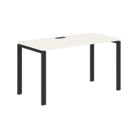 Стол прямой EUST 1367 Ясень Траун/Черный 1360х670х750 EDIS