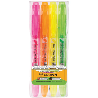 Набор текстовыделителей Crown Multi Hi-Lighter набор 4 цвета, 1-4мм, скошенный наконечник