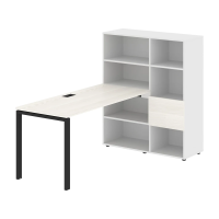 Рабочая станция EURST 1115 Ясень Траун/Черный 1990х1120х1355 EDIS