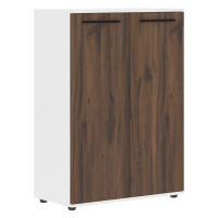 Шкаф средний широкий EMCS 85.1 Дуб Денвер тёмный/Черный/Белый 852х430х1199 EDIS