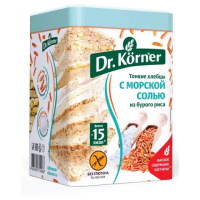 Хлебцы Dr.Korner из бурого риса с морской солью, 100г