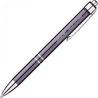 Шариковая ручка автоматическая Attache Oscar синяя, 0.5мм, серебристый корпус