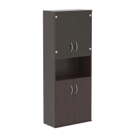 Шкаф высокий Skyland Imago СТ-1.4, венге магия, 770х365х1975мм, комбинированный