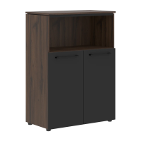 Шкаф с глухими малыми дверьми MMC 85.3 Антрацит/Дуб Денвер темный 854х423х1188 MORRIS TREND