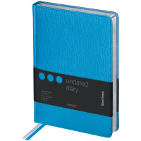 Ежедневник недатированный Berlingo Starlight голубой, А5, 160 листов, кожзам