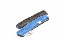 Насадка шубка для мытья окон 35см, синяя-серая, двухсторонняя