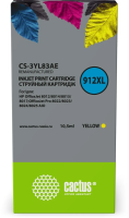 Картридж струйный Cactus CS-3YL83AE 912XL желтый (10.5мл) для HP OfficeJet 8012/8014/8015/8017;Offic