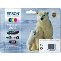 Картридж струйный Epson C13T2636 4010, 4 цвета, 4шт/уп