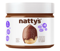 Паста арахисовая Nattys Brownie какао и мед, 325г
