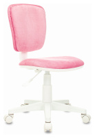 Кресло детское Бюрократ CH-W204NX розовый Velvet 36 крестов. пластик белый пластик белый
