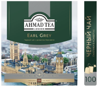 Чай Ahmad Earl Grey (Эрл Грей), черный, 100 пакетиков