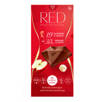 Шоколад Red Delight Red Fruits молочный с яблоком и фундуком, 85г