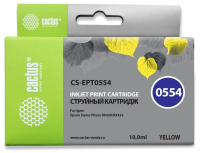 Картридж струйный Cactus CS-EPT0554 T0554 желтый (16мл) для Epson Stylus RX520/Stylus Photo R240