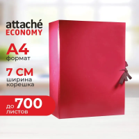 Папка архивная складная 70мм Attache Economy, цвет бордо